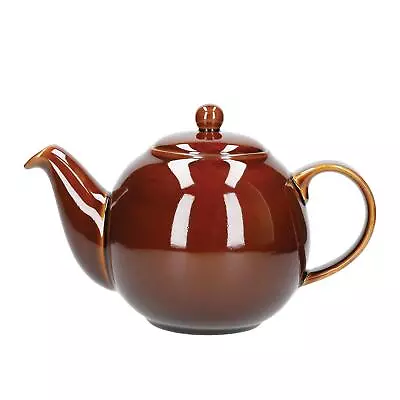 Buy London Pottery 6 Cup Teapot Medium Brown Ceramic Jug 1.1 L Dishwasher Safe • 16.99£