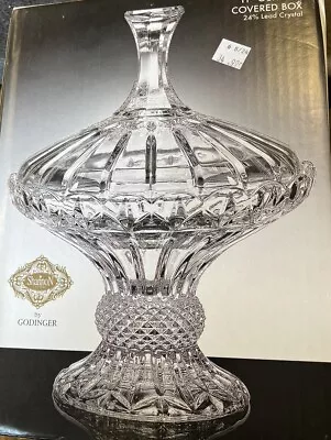 Buy Beautiful Vintage Shannon Godinger Arbela Crystal Glass Candy Dish...NIB • 52.16£