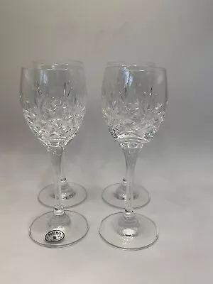 Buy Four Excellent Vintage BOHEMIA CZECHOSLOVAKIA Lead Crystal Wine Glasses, 18cm • 14.99£