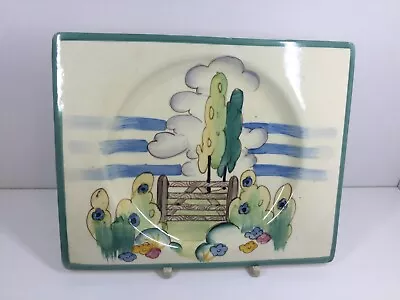 Buy Clarice Cliff  Stile And Trees”  Biarritz Shape Tea Plate C.1937 • 155£