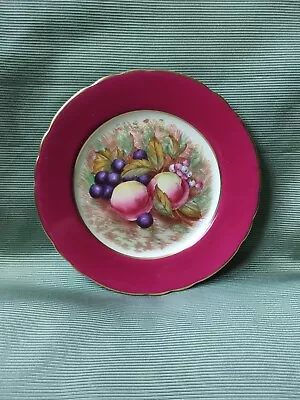 Buy AYNSLEY “ORCHARD GOLD / AUTUMN FRUIT” SMALL CABINET PLATE - SIGNED D.JONES.16cm • 18.99£