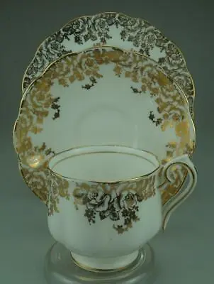 Buy Trio Royal Standard China Gold Floral Pattern Harry Wheatcroft Backdrop ZE167 • 18.32£