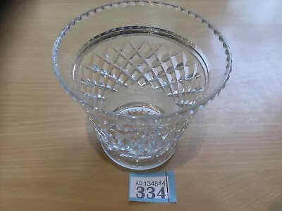 Buy Vintage Good Quality Crystal Footed Flared Vase  13 Cm Dia, 12 Cm Tall • 26£