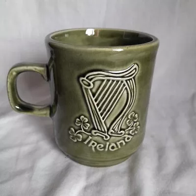 Buy Irelanad Ceramic Mug, Irish Harp, Made In Ireland, 9x7cm • 3£
