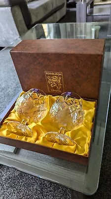 Buy Edinburgh Crystal, 2 X Brandy Glasses Boxed, Snifters 12.1cm • 22.99£