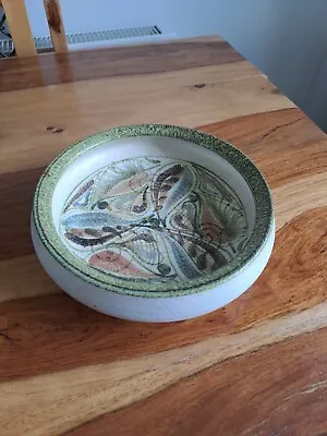 Buy VINTAGE 1960's DENBY SIGNED 'GLYN COLLEDGE'  POTTERY BOWL • 28£