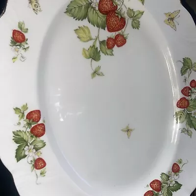 Buy Queens Virginia Strawberry - Oval Platter Bone China Made England • 28£