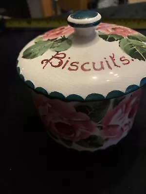 Buy Antique Rare Original Robert Heron Era Wemyss Ware Biscuit Barrel Restoration • 100£