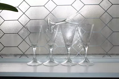 Buy 5 Elegant Lalique Villandry Wine Glasses 7 1/2  Stemware • 326.76£