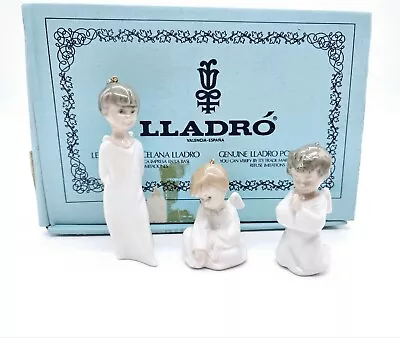 Buy Lladro 1604 Nativity Angels Christmas Ornaments Set Of 3 Porcelain 3.5  • 37.23£