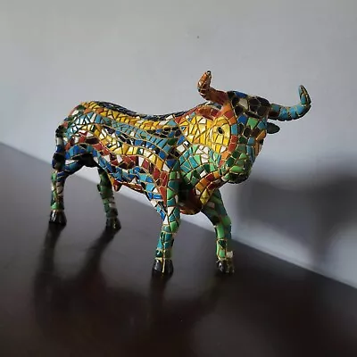 Buy Vintage Spain Spanish Toro Barcino Mosaic Bull Figurine Multicolour • 49.99£