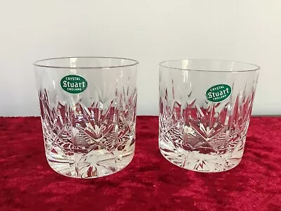 Buy Stunning Pair Of Stuart Crystal Richmond Whiskey / Water Tumbler  7.75cm Signed • 29.99£