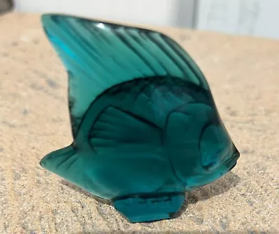 Buy Lalique Turquoise Fish Figurine Glass Art France 2  • 75.49£