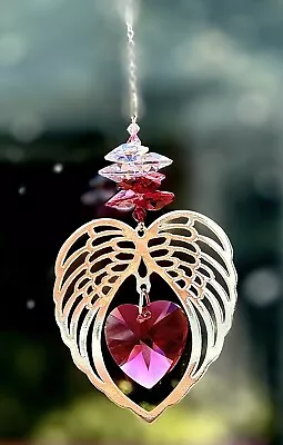 Buy Suncatcher Stained Glass Art Window Hangings Heart • 6.50£