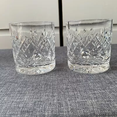 Buy Pair Of Royal Doulton Whiskey Tumblers Glass Crystal Cut Georgian • 25£