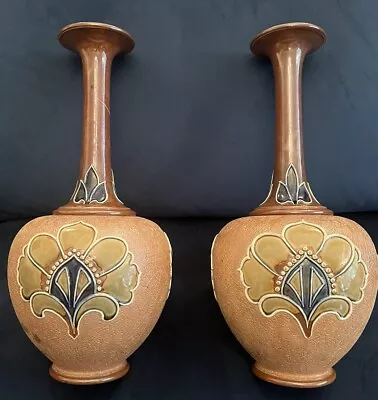 Buy Stunning Large Pair Of Early 20th Century Royal Doulton Baluster Vases • 295£