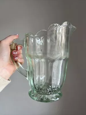 Buy Vintage Green Glass Water Jug • 20£
