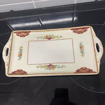 Buy W H Grindley China The Orleans Sandwich Tray Cake Plate Handled 29cm X 14cm • 12£