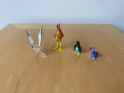 Buy Miniature Vintage Murano Art Glass Swan Bird Rooster Hen Chicken Penguin Duck • 29.99£