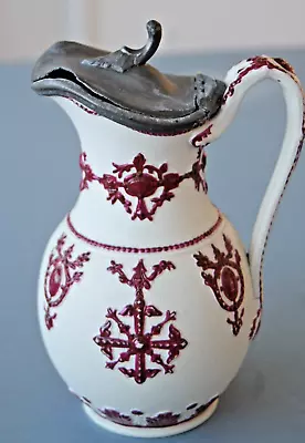 Buy Antique Parian Ware Relief Moulded Jug & Fuchsia Enamel William Brownfield 1858 • 19.99£