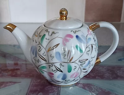 Buy RARE Lomonosov LFZ 22kt Gold Trim SWEET PEA Pattern Porcelain Tea Pot USSR • 75£