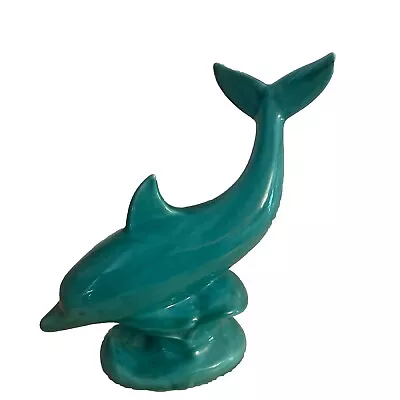 Buy Studio Anglia Pottery Turquoise Glazed Dolphin / Porpoise Marked AP 165 England • 12.99£