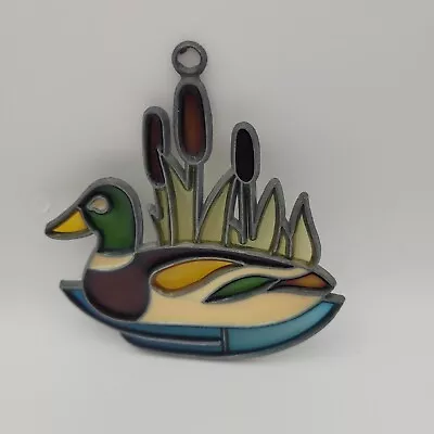 Buy Vtg Mallard Duck 🦆Sun Catcher~ Stained “Glass” Look Window Decoration Ornament • 9.31£