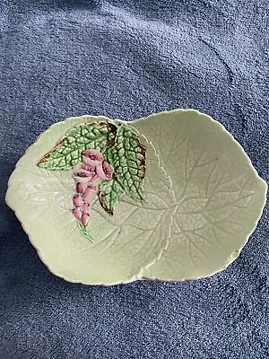 Buy Vintage Carlton Ware - Green Self Embossed Leaf Pattern Dish • 6.46£