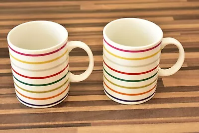 Buy Tesco Striped Mugs X 2 Very Good Condition. • 12£