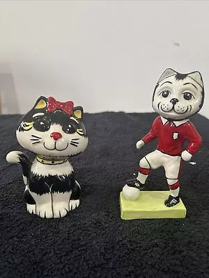Buy 2 X Lorna Bailey Pottery Cats, Great Condition • 90£
