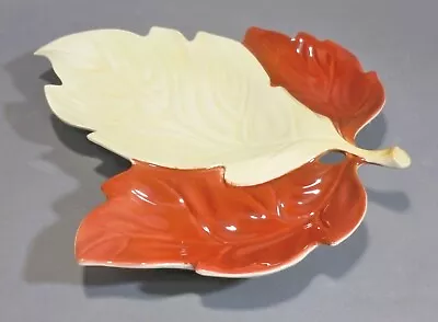 Buy Vtg Carlton Ware Australian Design Hand Painted Large Leaf Dish Made In England • 17.99£