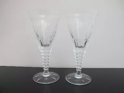 Buy STUART England Fine Crystal Stemware OLETA 7 5/8  Water Goblet Glass Set Of 2 • 60.58£
