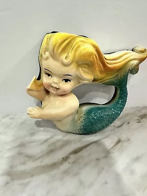 Buy Vintage Bradley Mermaid Wall Pocket • 35.41£