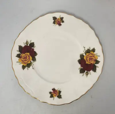 Buy Queen Anne Bone China England Plate Rose Red Yellow 9.2  #RAG GA1938 • 2.99£