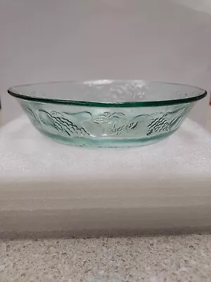 Buy Vintage Libbey Orchard Fruit Green Glass Cereal Bowl- SET OF 8 • 93.19£