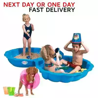 Buy Blue Maxi Shell Set Sandpit  - Sand/Water For Kids/Dogs Paddling Pool Dog Pool • 29.95£