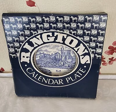Buy Rington's 1984 Boxed Blue & White Calender Plate With Gilt Rim, Windsor Castle  • 5.49£