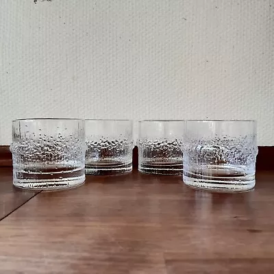 Buy NIVA Set Of 4 Whisky Drink Tumbler Glasses 21 Cl. Tapio Wirkkala IITTALA Finland • 88.53£