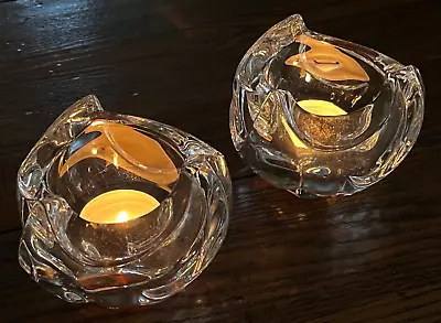 Buy Pair Of Royal Crystal Rock  'Crystal & Light'  Gardenia  Votive Candle Holders • 12.99£