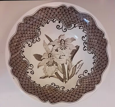 Buy Vintage Staffordshire English Ironstone Tableware Bowl Orchid Design 22cm • 12£