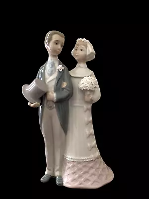 Buy Retired LLadro Spain Figurine # 4808 Wedding Bride And Groom Glossy • 51.26£