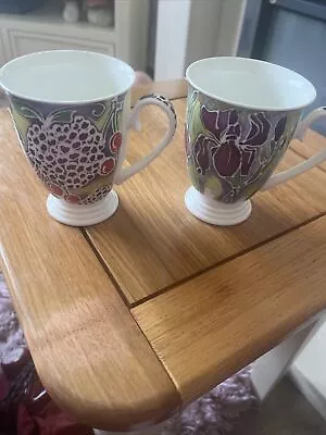 Buy Two Royal Grafton Fine Bone China  Fruit & Floral Patterned Mugs VGC • 12£