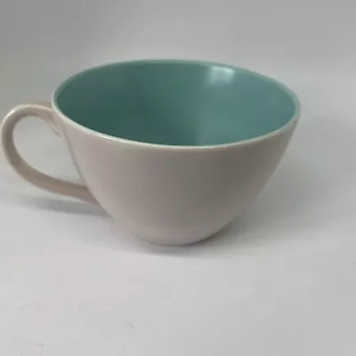 Buy Poole Twintone - Ice Green And Mushroom -    Cup 9cm  Diameter • 9.95£