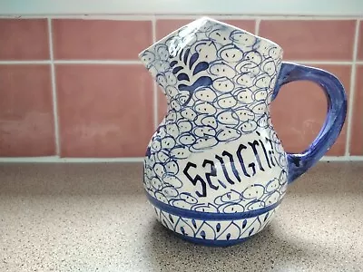 Buy  Sangria Pottery Jug Hand Painted Spain, Vintage . • 12£