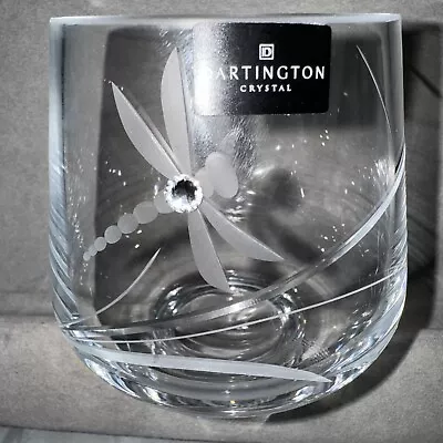 Buy Dartington Swarovski Crystal Glitz Glass  Dragonfly Embossed  Unused  New • 10£