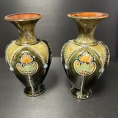 Buy Royal Doulton  Vintage Stoneware Vases X2 • 220£
