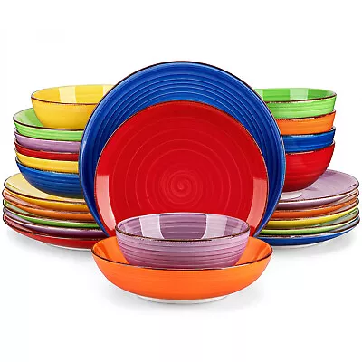 Buy Vancasso BONITA 24/48Piece Dining Set Dinnerware Tableware Plates Bowls For 6/12 • 82.79£