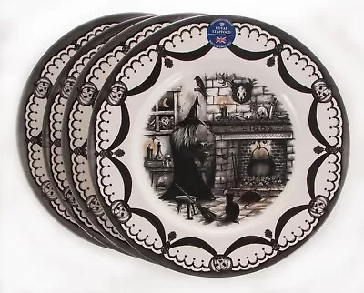 Buy Royal Stafford Halloween Wicked Witch Brew Fireplace 11” Dinner Plates Set Of 4 • 69.89£