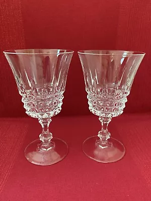 Buy Set Of 2 W.M. Dalton 5 Ounce Capacity French Crystal Wine Goblets • 14.91£