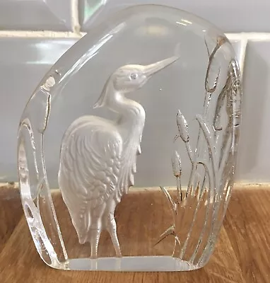 Buy Heron Quality Crystal Glass Paperweight • 5£
